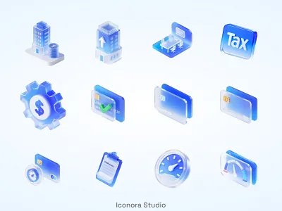 Tax Button - Glass Glow 3dicon creditcard financeicons glassicon highres iconset png render taxbutton transparent uidesign uikit