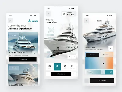 Luxury Yacht Mobile App appdesign appdevelopment boatapp digitalyachting highendlifestyle luxurylifestyle luxurytech luxurytravel luxuryyachtapp marinetech mobileapp mobileux sailinglife sealife uxui watercraft yachtapp yachtbooking yachting yachtlife