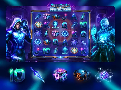 Casino Game - Futuristic Slot Design betting casino casino app casino design casino game casino slots casino ui cyberpunk futuristic gambling game design game slots igaming mobile casino online casino slot design slot game slot machine slot ui slots