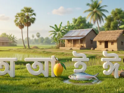 Bengali Vowels Series alphabet