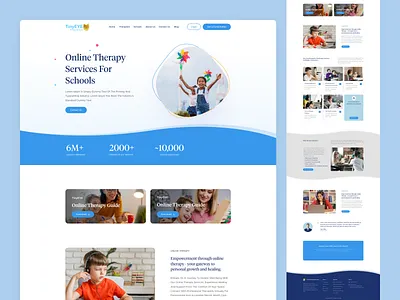 Online Therapy Platform Website for Schools child therapy child therapy website child website children website children website design graphic design homepage homepage design landingpage design samiul anik ui ui design uiux design ux ux design web web design webdesign website website design