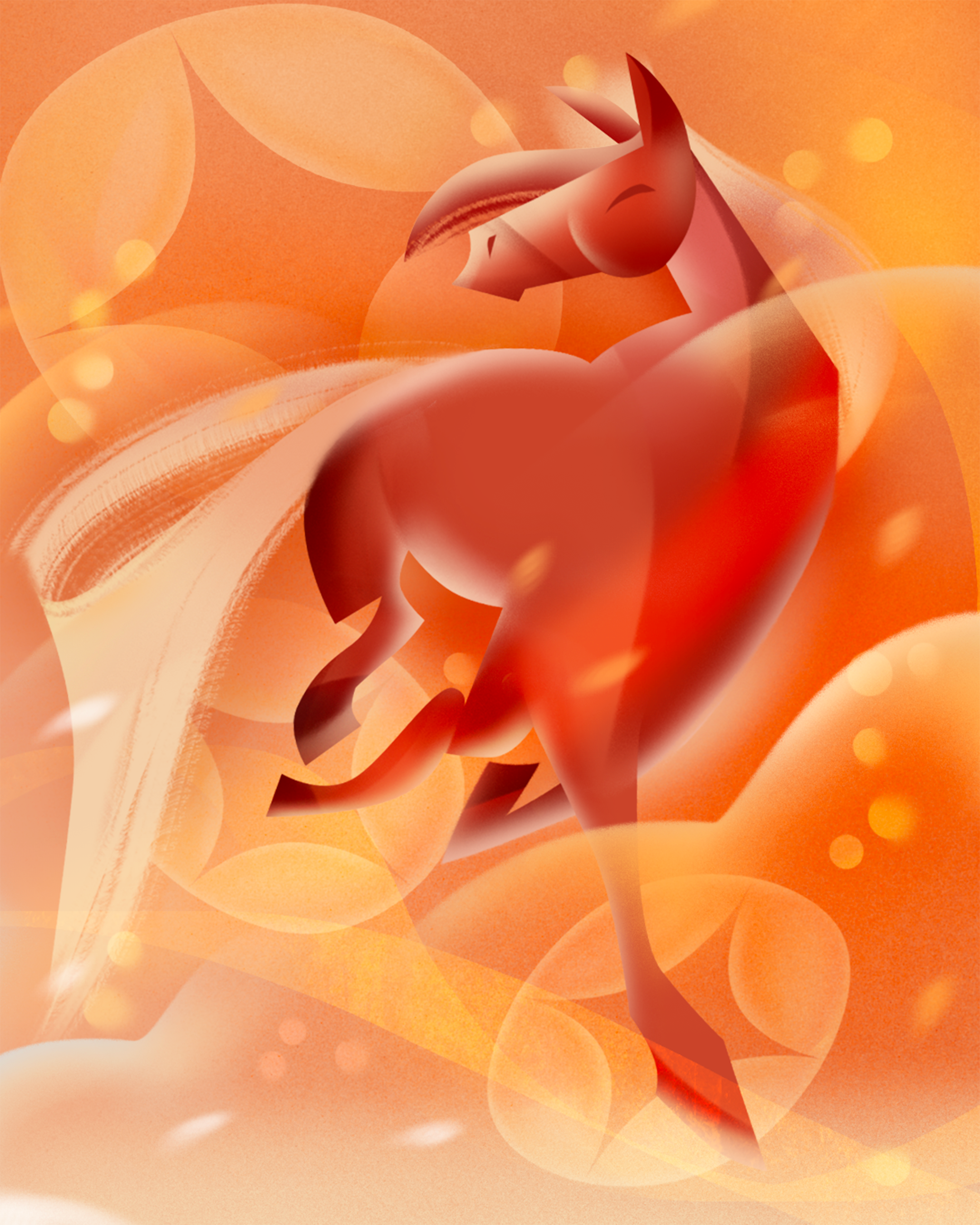 Year of the Fire Horse 🔥 animal illustration chinese zodiac fire horse golden horse horse illustration illustration year of the horse