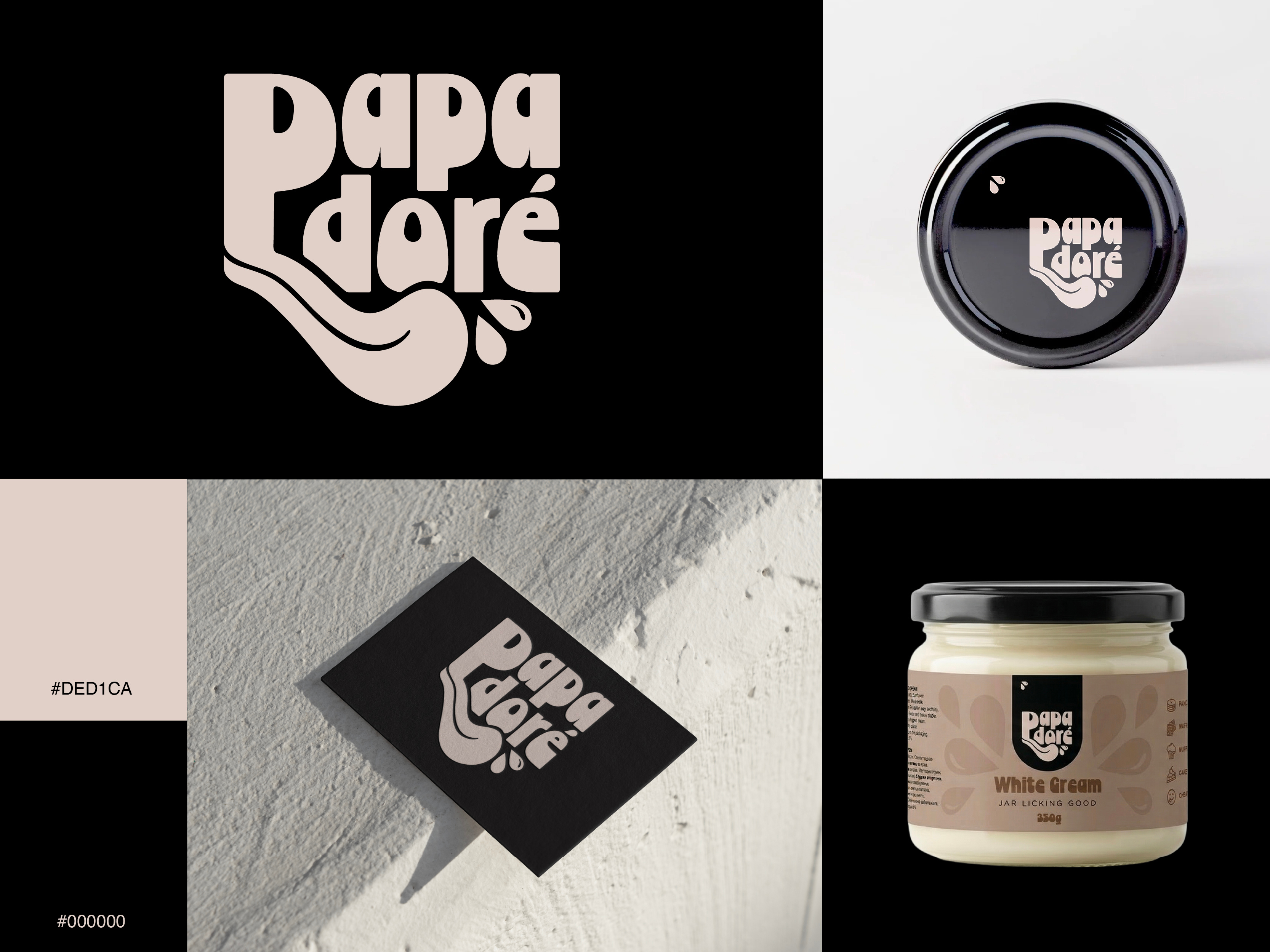 Papadore branding food graphic design label design logo packaging