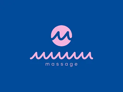 Mumu massage logo brand branding circle cosmetic design letter line logo logotype m massage relax sea simple sun wave