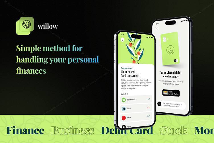 Willow Finance App by Artonest Design on Dribbble