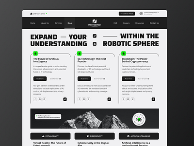 Blog page | Tech startup | Concept ai article blog blog home blogpost clean crypto green landing landing page logo mountain openai stratup tech ui ux web webflow website