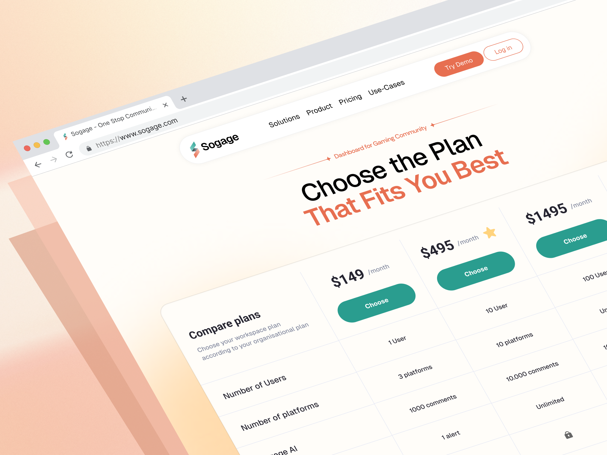 Sogage | Gaming Community AI Dashboard ai b2b figma framer landing page redesign responsive design saas startup ui ux webdesign webflow website website design wordpress