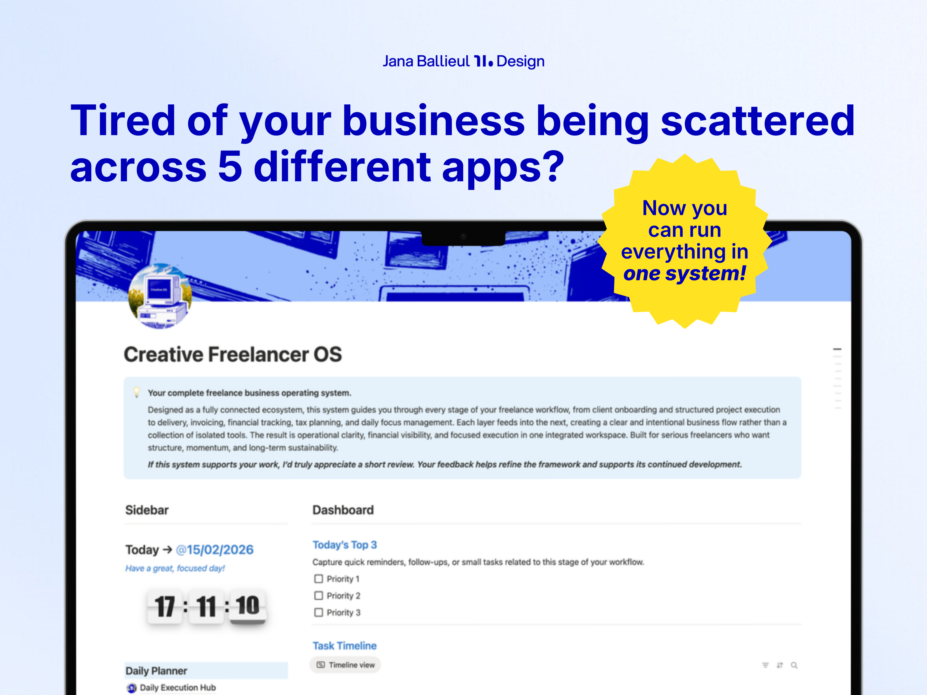 Creative OS, All-in-One Notion System for Freelancers & Creative