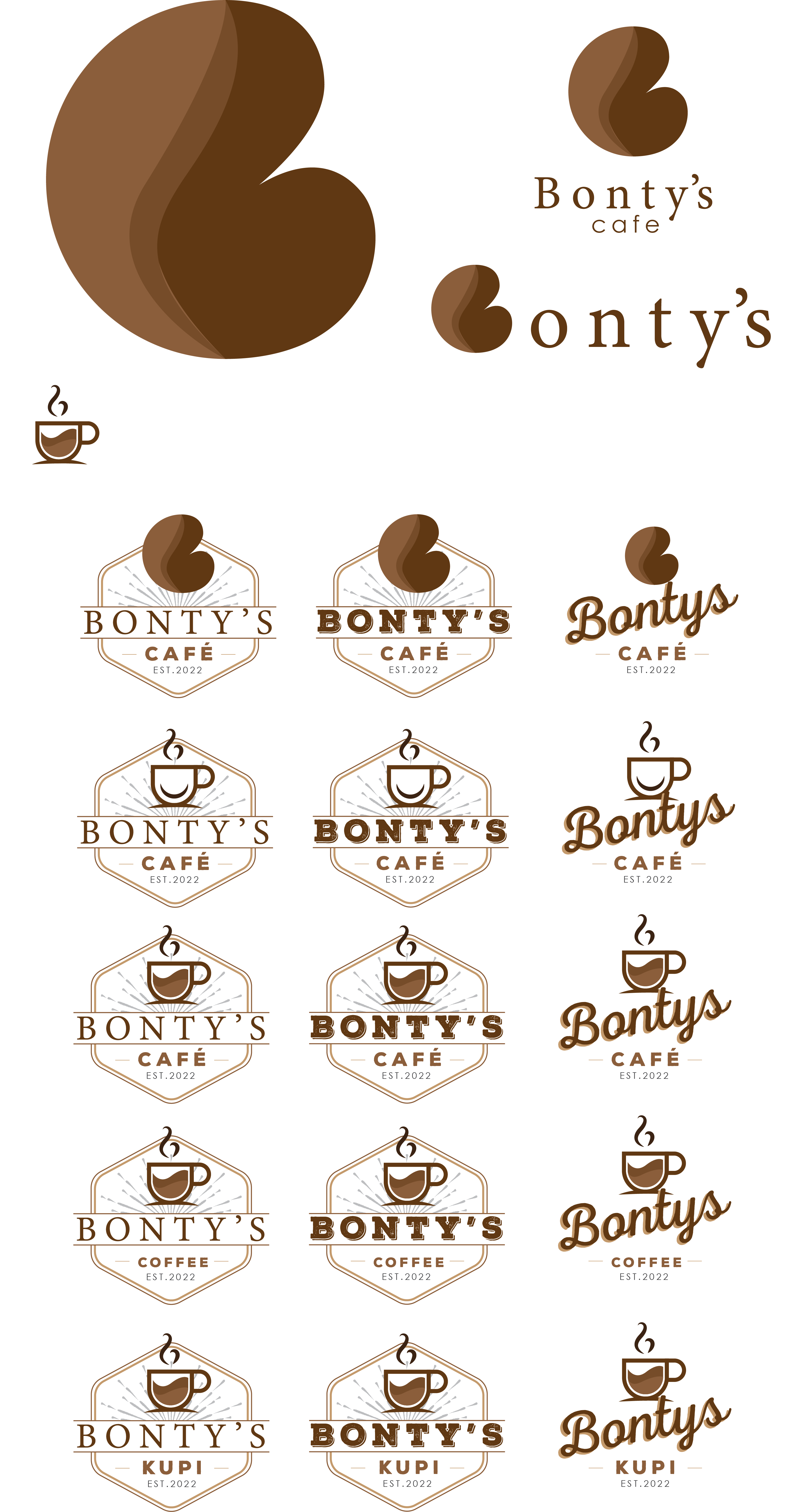 Bonty's Cafe Logo branding cafe logo