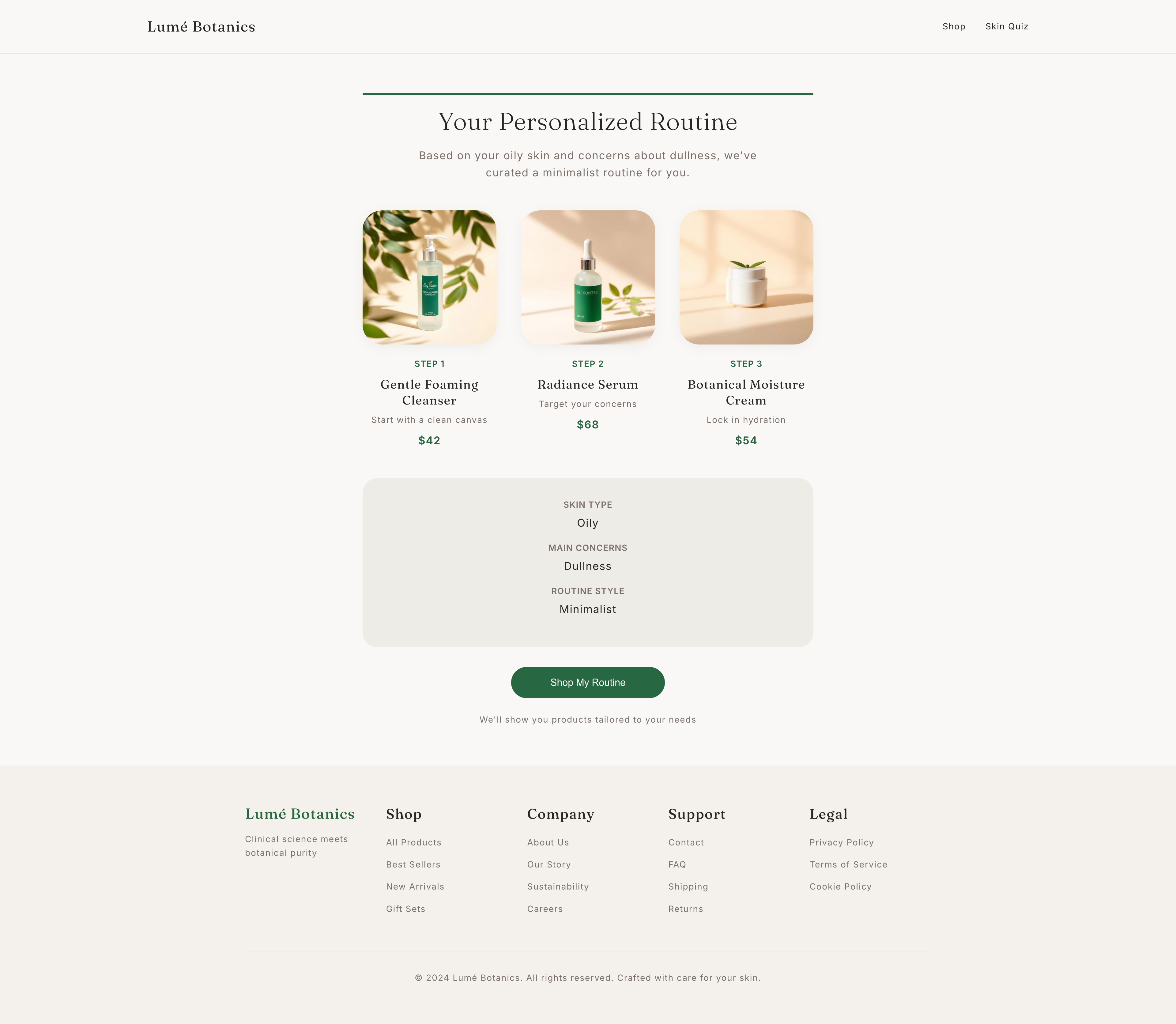 Example of Custom Quiz App For Shopify & E Commerce