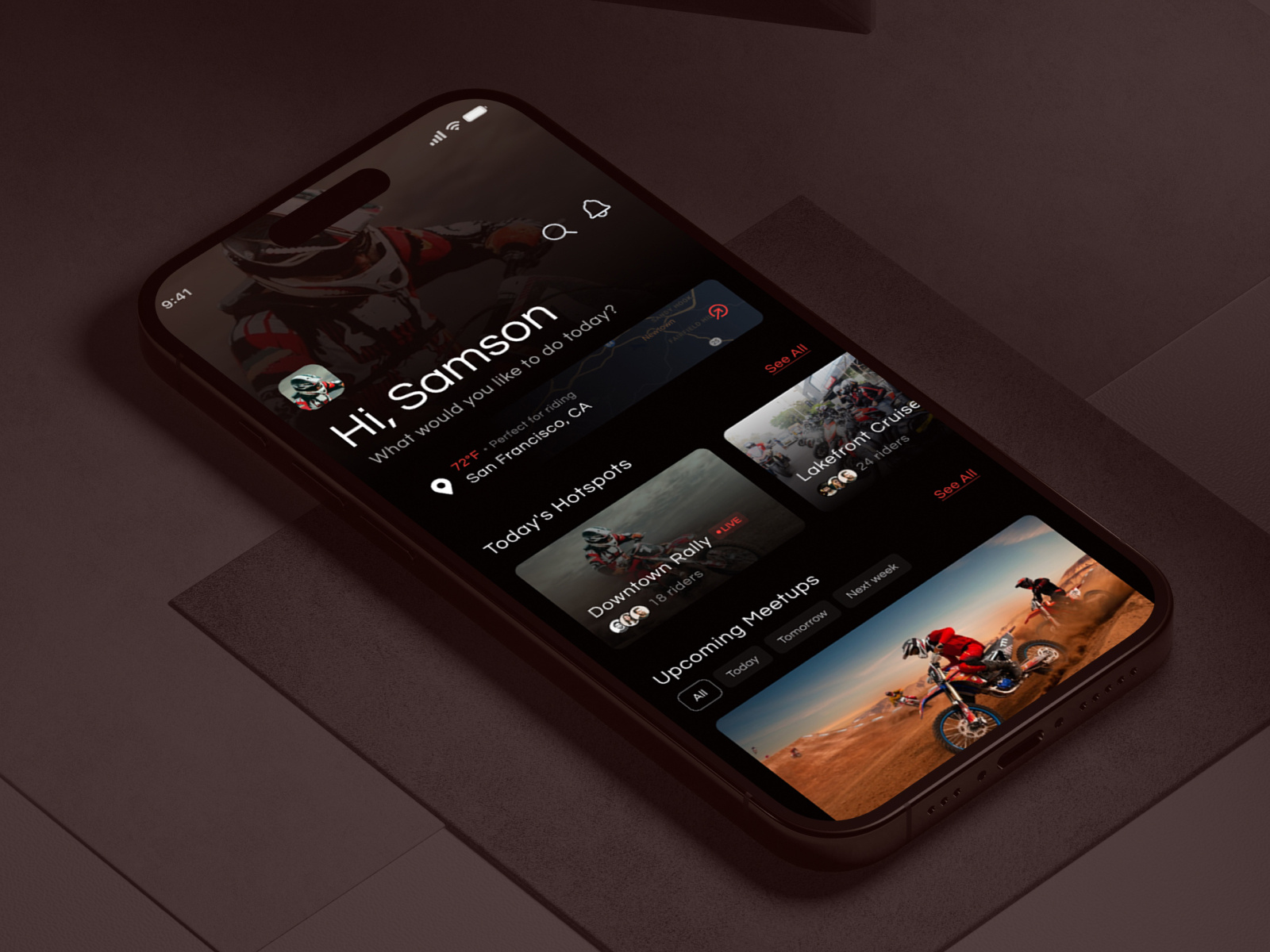 MotoMeet - Riders Social & Meetup Platform - UI/UX Design agency animation creative creative agency creative design creative design agency creative studio design design studio imzul design agency minimal motion graphics rider app ui ui ux ui ux design ui design ui ux uiuxdesign ux