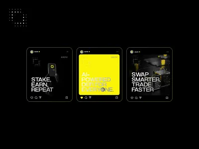 DeFi Social Media Design | Web3 Crypto Marketing Campaign blockchain startup marketing crypto social media design defi marketing visuals fintech instagram design web3 branding campaign