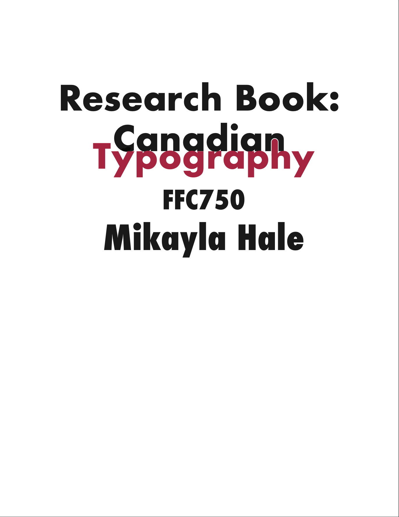 Canadian Typography Research publication design type design typography typography research