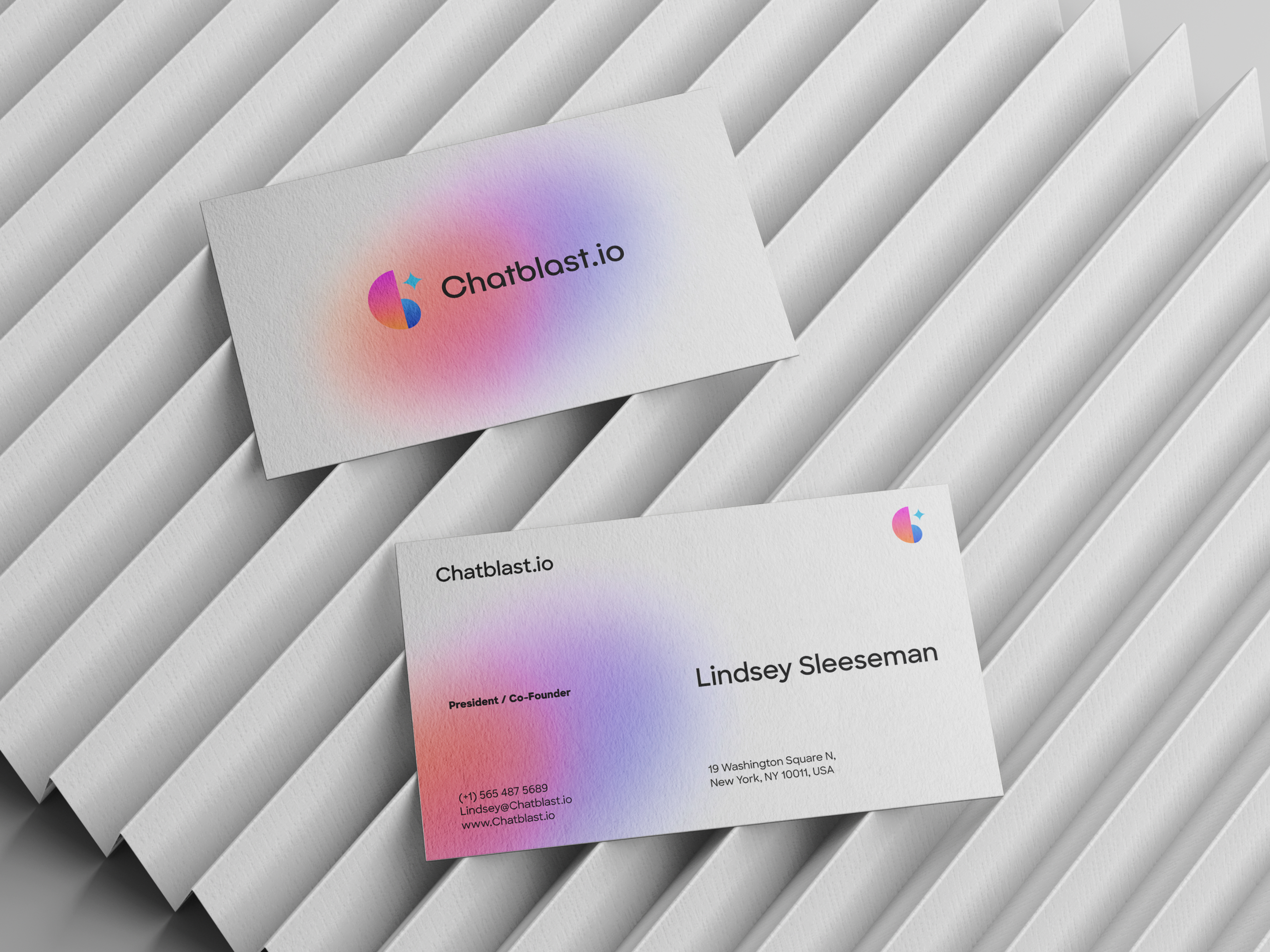 Modern SaaS Business Card Design | AI CRM Brand Identity