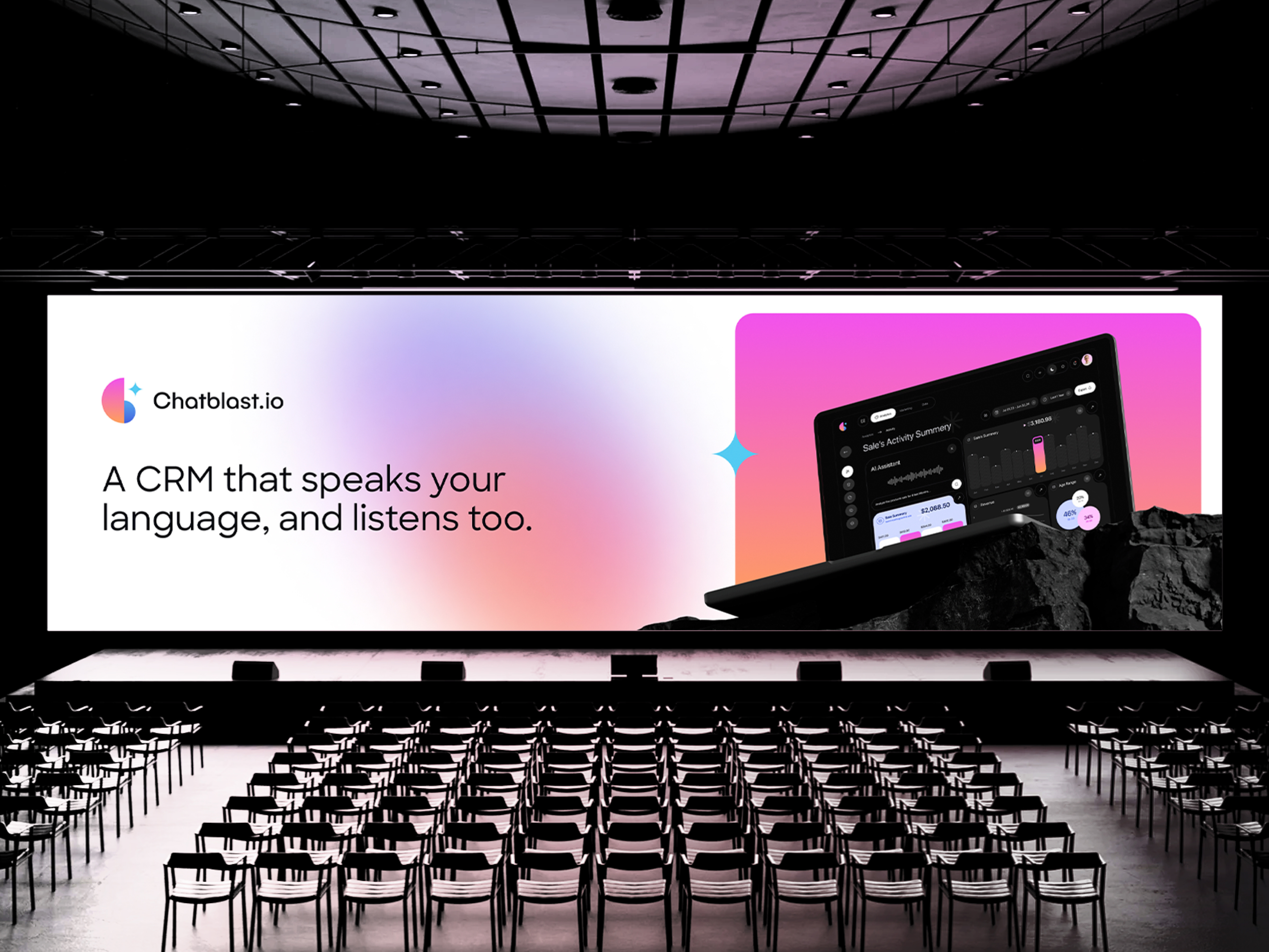 SaaS Conference Billboard Design | AI CRM Brand Campaign