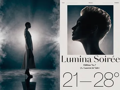 Lumina Soirée — Celestial Noir Edition branding campain design fashion graphic design illustration typography
