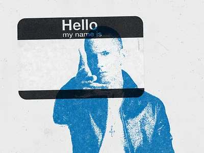Slim Shady eminem halftone music print screen