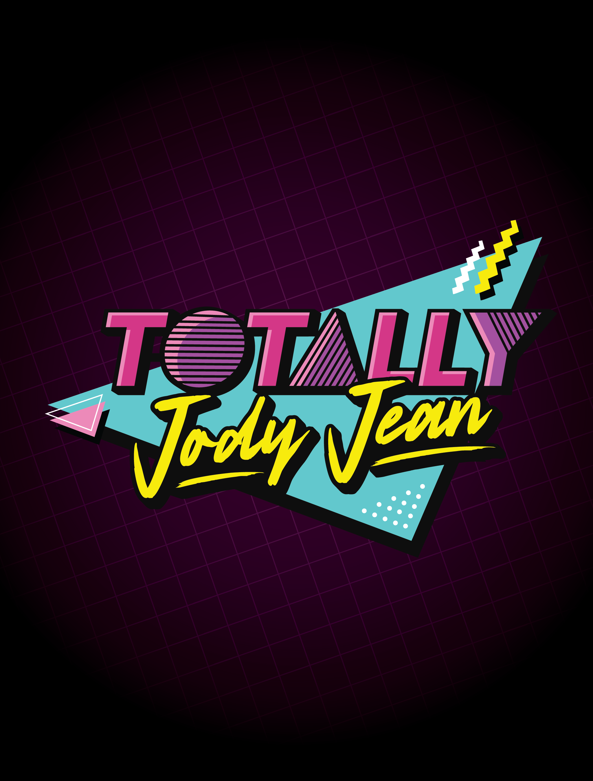 Logo Design: Totally Jody Jean 80s 90s branding earrings gem logo memphis design style new kids on the block pink retro saved by the bell totally trapper keeper vintage