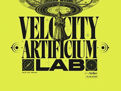Velocity Artificium Lab — Neo-Medieval Typography branding campain design graphic design illustration typography