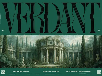 Verdant Archive — Neoclassical Botanical Identity branding campain design graphic design illustration typography