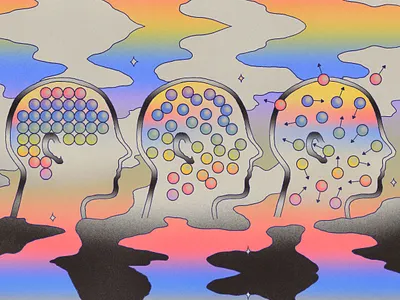 New Psychedelia colorful editorial illustration psychedelia trippy