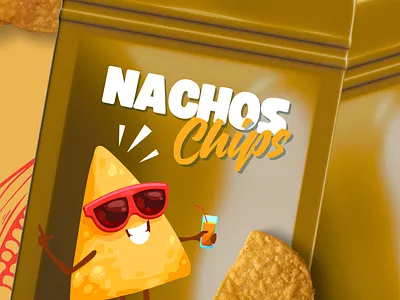 Modern Snack Packaging Concept brand identity food packaging illustration mascot design modern branding packaging design pouch design product mockup