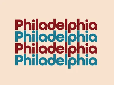 Philadelphia 4x Tee blue cream liberty pennsylvania philadelphia philly red repeating shirt t shirt design