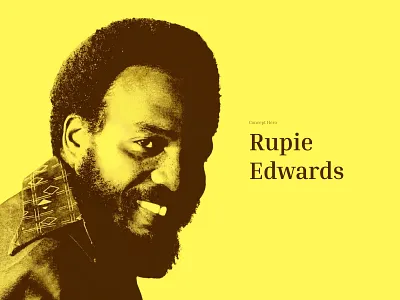 Concept Hero - Rupie Edwards art directed branding design editorial design graphic design hero section illustration music interface musician ui user interface web design