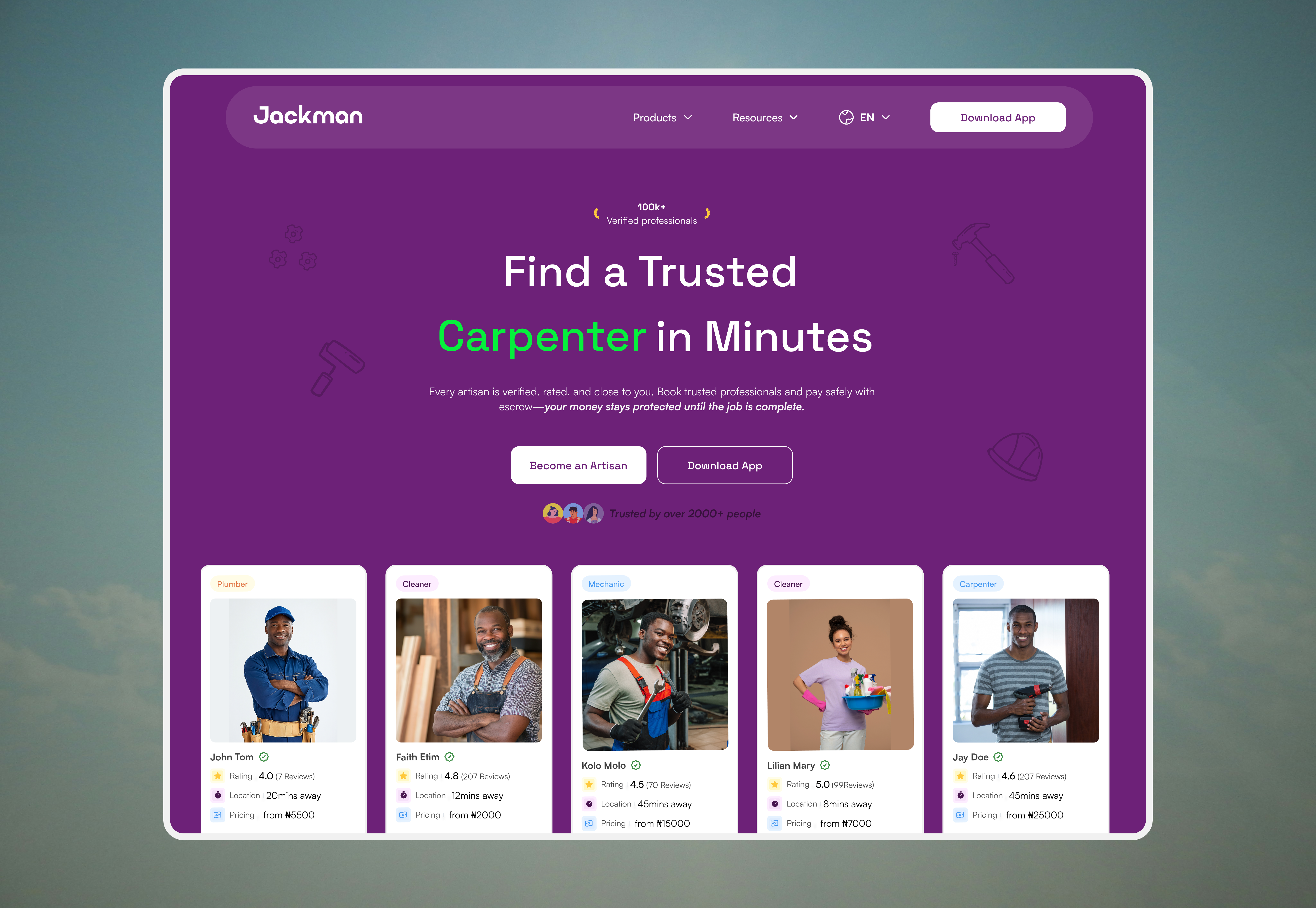 Service Marketplace Website figma ui webdesign website
