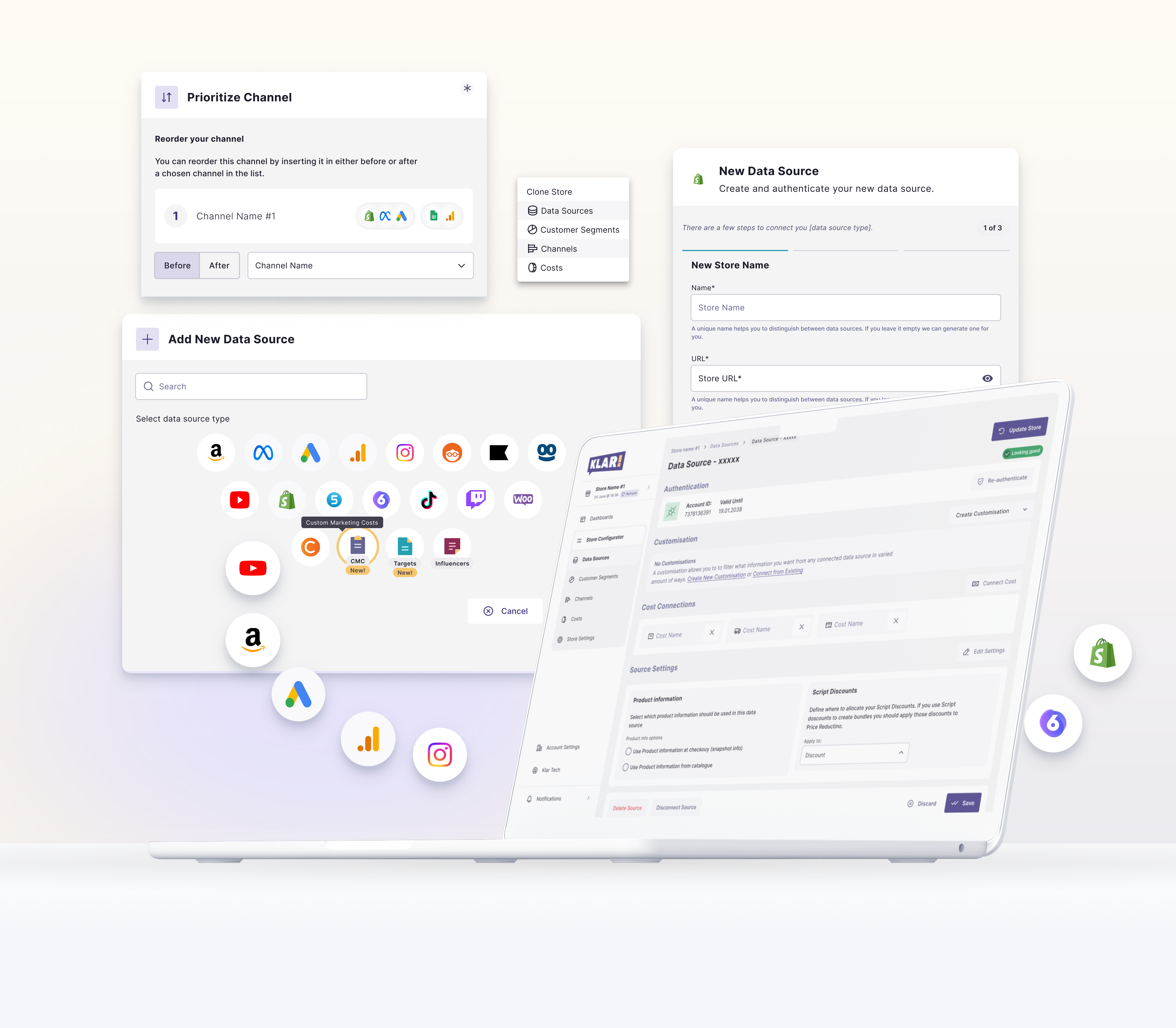 Klar Store Configurator (Add Data Sources Detail and Page)