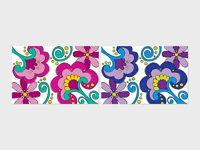 Flower pattern graphic design illustration