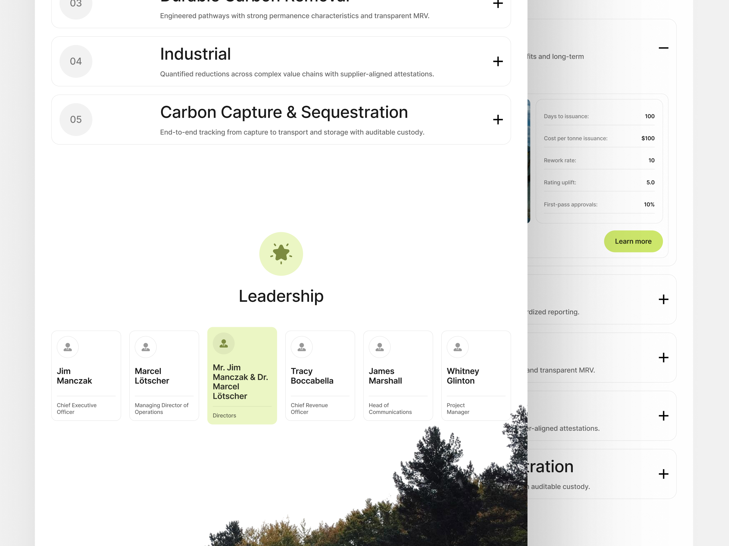 ESG Carbon Exchange | Landing Page design