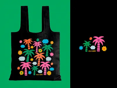 TOTE BAG beach mexico palm totebag