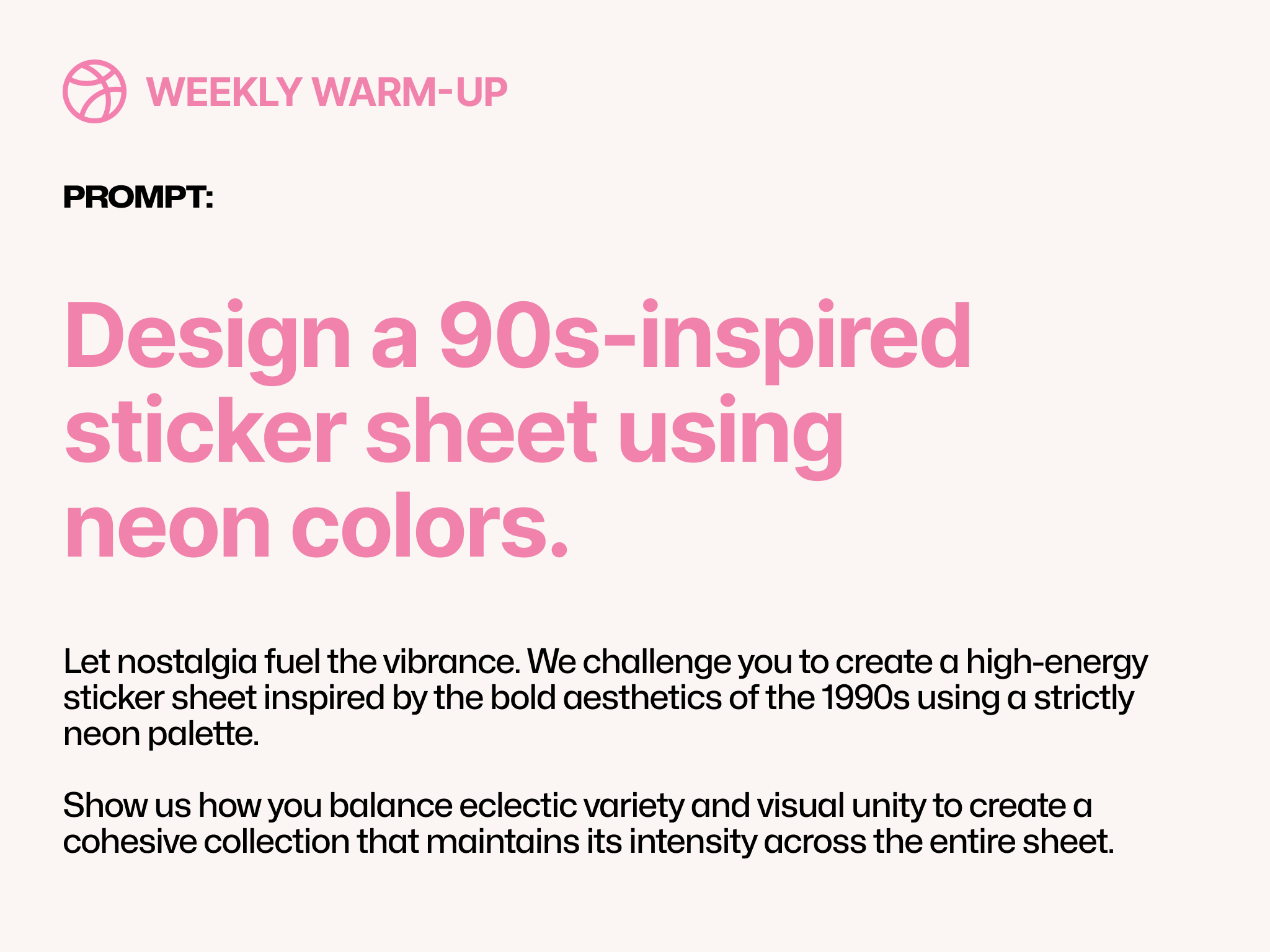 Design a 90s inspired sticker sheet