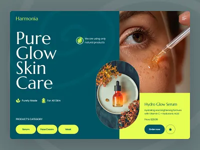 Skincare website design ui ux website