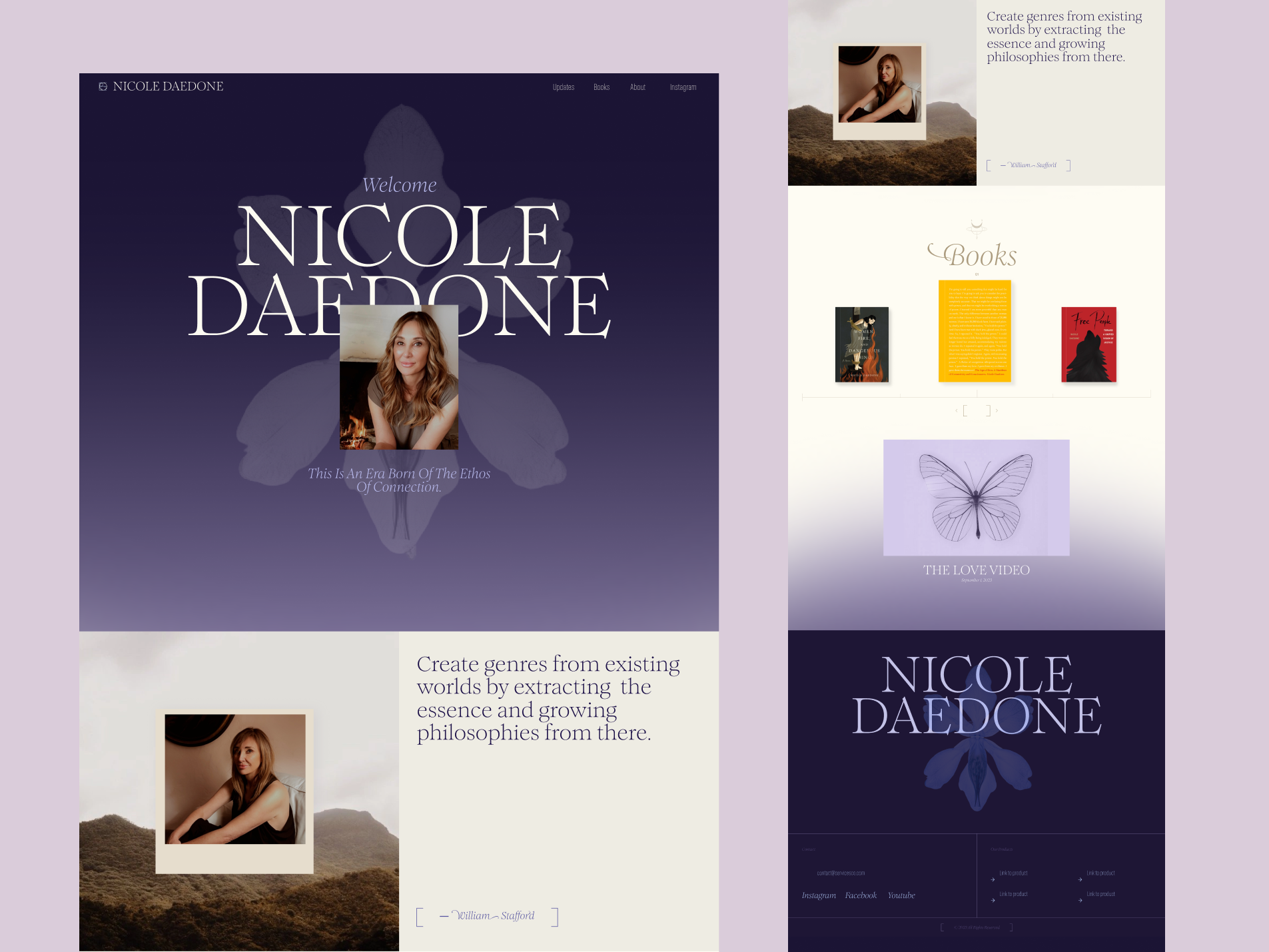 Nicole Daedone Website Design clean feminine feminine website girly minimal ui ux website
