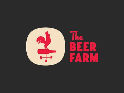 The Beer Farm beer identity illustration logo procreate rooster vector