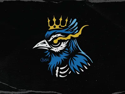 King Blue Jay baseball blue jays crown illustration procreate vector