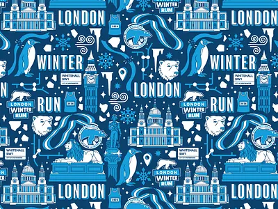 Illustrations - Cancer Research UK x London Winter Run 2026 10krun cancer eventdesign healthcaredesign illustration liveeventbranding marathonillustration merchandisedesign patterndesign poster design seamlesspattern winter