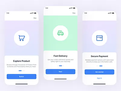 Modern E-commerce App Onboarding UI Design | Clean Mobile UX app onboarding clean design ecommerce figma mobile app design modern ui onboarding product design shopping app startup app ui design user experience ux design