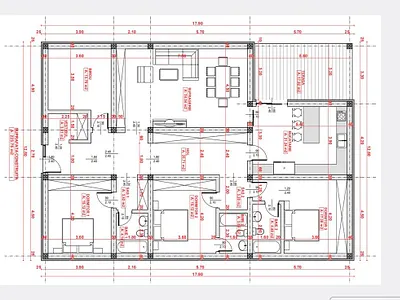 2D Residential Floor Plan – CAD Drafting 2d cad architectural drawing architecture autocad building plan cad drafting floor plan layout design residential design technical drawing