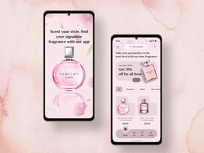 Product App - Perfume Application app app uiux appdesign branding codeflash perfumeapp perfumeshop productapp uiux