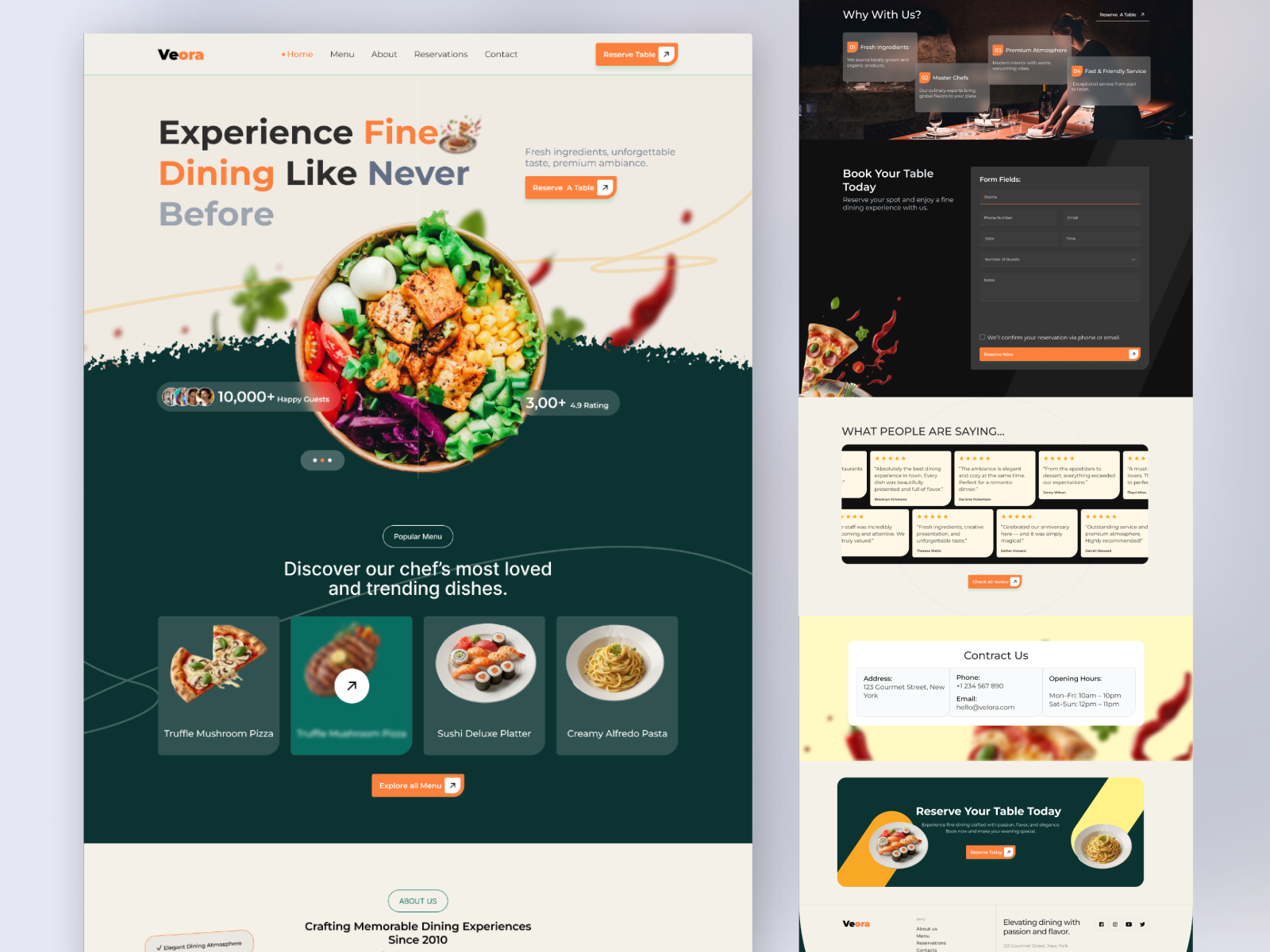 Modern Restaurant Landing Page | Food Website UI Design animation food and restaurant food app design food delivery landing page ui food delivery website food orderring website food website reservation website restaurant web design restaurant website ui