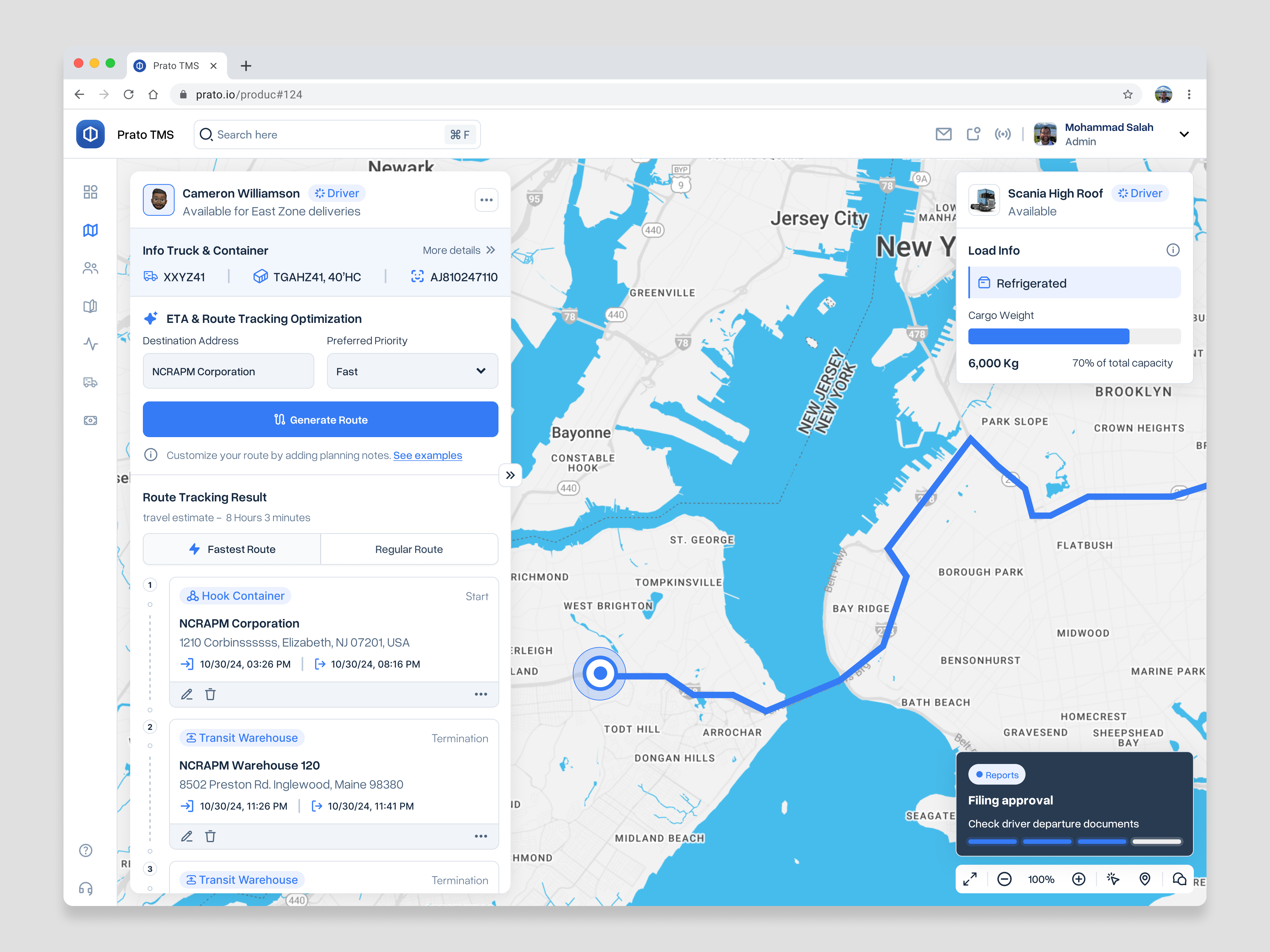 TMS Dashboard - Route Planner Page dashboard design location maps minimal modern rent rent transportation dashboard route tms tms dashboard tracking transport transportation management transportation service ui ui design ux design website