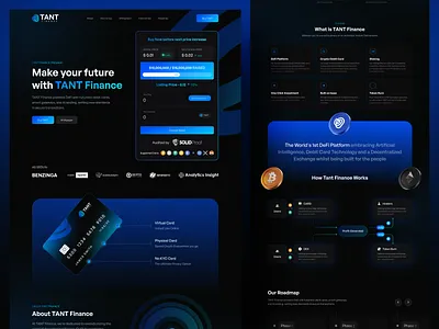 Crypto Landing Page Design blockchain crypto interface landing page product ui ux web web3