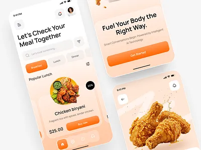 Food Ordering App UI Design app designer food app food menu food ordering app food website madhu mia mobile app pizza popular shot product design restaurant app salad table booking ui uiux ux web