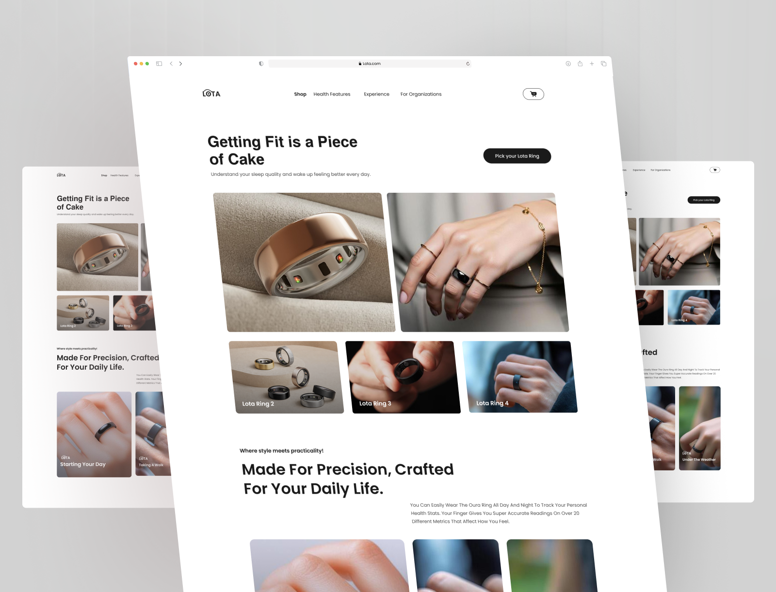 Smart Ring Health Tracker Landing Page health tracker health tracker landing page landing page landingpage ring health tracker smart ring smart ring health tracker ui web design webdesign website website design