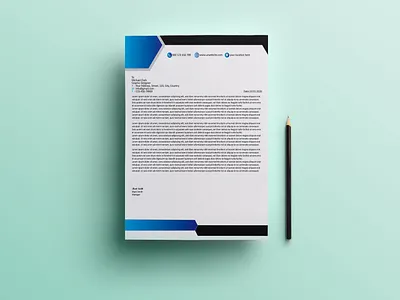 Professional Corporate Letterhead Template banner design branding business corporate letterhead illustration logo marketing social media post design template ui
