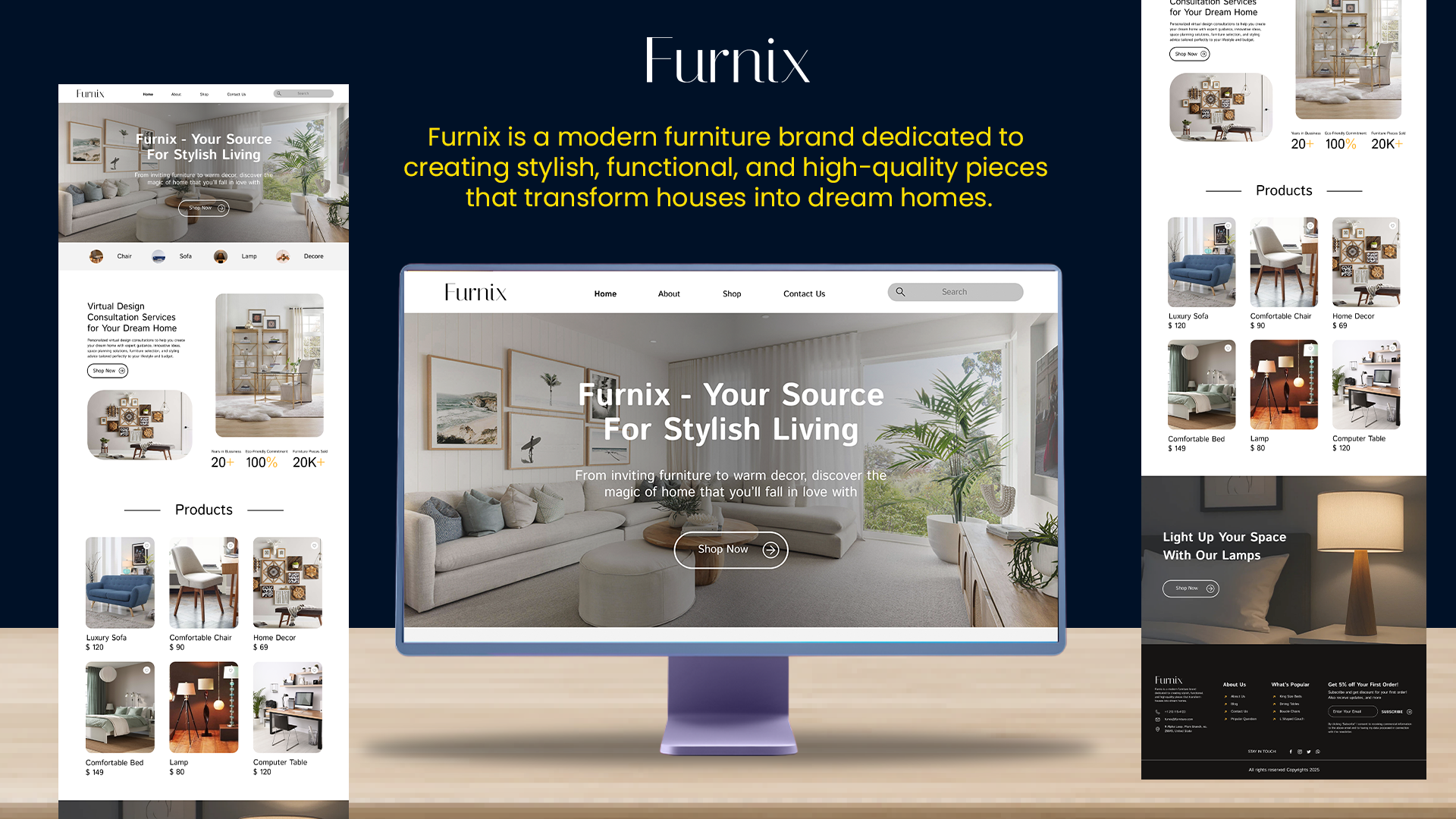 Furnix figma ui website