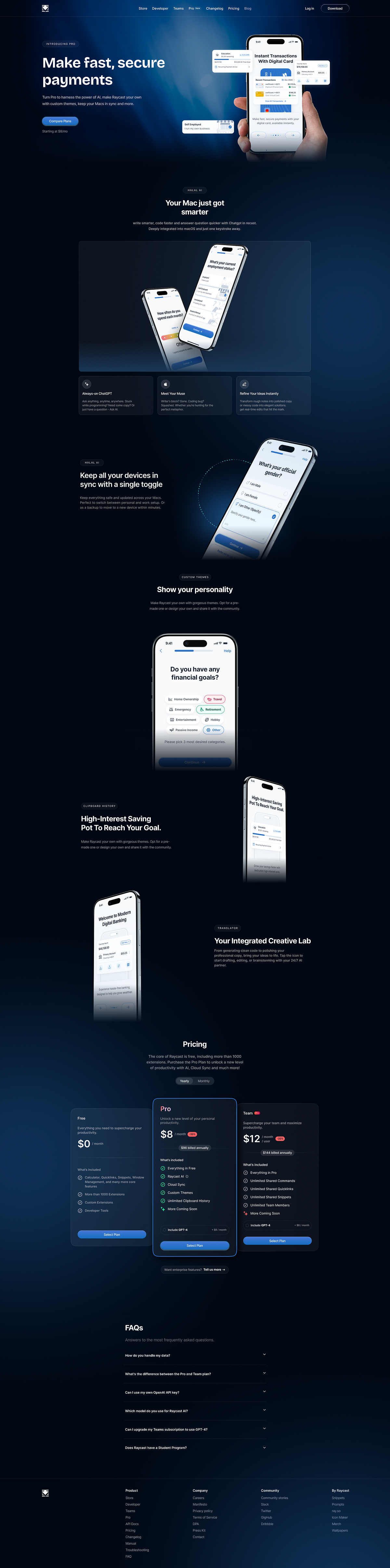 Secure Fintech Landing Page & Dark Mode SaaS - Web Design Image 0